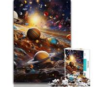 Puzzles Univers Colorés pour Adultes et Adolescents, Jeux Éducatifs, Décoration Murale, Cadeaux Uniques d'anniversaire et de Noël 50x75cm