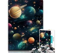 Puzzles Univers Colorés pour Adultes et Ados 1000 Pièces, Anti-Stress Staycation Kill Time avec Affiche et Fiche de Trivia Assorties (50x75cm)