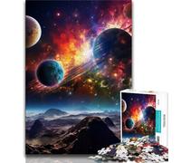 Puzzles Univers Colorés pour Adultes Puzzle 1000 Pièces, Aidez Le Cerveau à Exercer des Jouets Addictifs pour Cultiver la Patience Une Œuvre d'art (38x26cm)