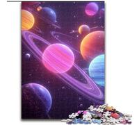 Puzzles Univers Galaxie pour Adultes 1000 pièces, Jeux éducatifs et éducatifs pour Toute la Famille avec Affiche et fiche de Questions (26x38cm)