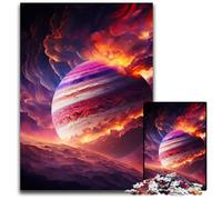 Puzzles Univers Jupiter pour Adultes, 1000 pièces en Bois, pour Une soirée de Jeux en Famille, décoration à Faire soi-même, 50x75cm/19,68x29,52 Pouces