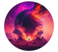 Puzzles Univers Planète Paysage pour 1000 pièces Puzzle Rond de 1000 pièces Idéal pour Les Amoureux, Cadeau Parfait pour Noël, Nouvel an, Saint-Valentin 67,5 x 67,5 cm