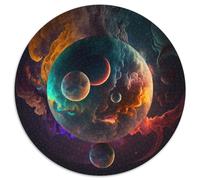Puzzles Univers Planète pour Adultes 1000 pièces Puzzles Ronds pour débutants, 1000 pièces, Parfaits pour Les Anniversaires et Les fêtes 67,5 x 67,5 cm