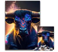 Puzzles Vache Mutante pour Adultes 1000 Puzzles Défiants Idée Cadeau Anniversaire, Jeu de Casse-tête Défiant 50x75cm/19,68x29,52 Pouces