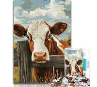 Puzzles Vaches de la Ferme pour Adultes 1000 Puzzles, Difficiles à Compléter, mais Amusants et Humoristiques, Décoration et Cadeaux Uniques pour la Maison (50x75cm)