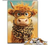 Puzzles Vaches des Highlands pour Adolescents, Jouets addictifs pour la décoration de la Maison (26x38cm)