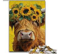Puzzles Vaches des Highlands pour Adolescents, Jouets éducatifs, Anti-Stress, Cadeaux d'anniversaire Uniques (26x38cm)
