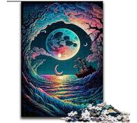 Puzzles Vagues Colorées pour Adultes, Jouets Addictifs pour Stimuler l'Intelligence Cérébrale, Cadeaux d'anniversaire pour Les 14 Ans et Plus (50x75cm)