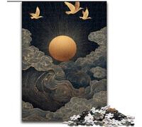 Puzzles Vagues de Style Japonais 1000 pièces pour Adolescents, adaptés aux Personnes de 14 Ans et Plus Idées Cadeaux de décoration intérieure 50x75cm