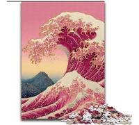 Puzzles Vagues de Style Japonais 1000 pièces pour Adultes, à Assembler soi-même, à Offrir en Cadeau à Toute la Famille, pour 14 Ans et Plus (26x38cm)