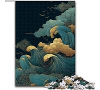 Puzzles Vagues de Style Japonais 1000 pièces pour Adultes, Cadeaux, adaptés aux 14 Ans et Plus, pour Un Plaisir en Famille. Idéal comme Cadeau pour Toute la Famille (50x75cm)