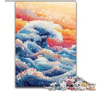 Puzzles Vagues de Style Japonais pour Adolescents, Jouets addictifs pour la décoration de la Maison (50x75cm)
