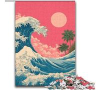 Puzzles Vagues de Style Japonais pour Adultes, Jeux stimulants, Chaque pièce est Unique - Jeu Familial Stimulant 70x100cm