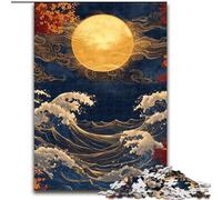 Puzzles Vagues Japonaises 1000 Pièces pour Adolescents, Jouet Éducatif Anti-Stress, Idéal comme Cadeau pour Toute la Famille (26x38cm)