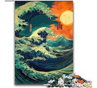 Puzzles Vagues Japonaises pour Adultes et Adolescents, Jeux de Puzzles, Jouets de Jeu, Décoration Murale, Cadeaux d'anniversaire et de Noël Uniques (70x100cm)