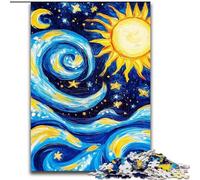 Puzzles Van Gogh Ciel Nocturne pour Adolescents 1000 pièces, Jeux de détente pour renforcer l'amour Entre Couples à partir de 14 Ans (50x75cm)