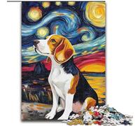 Puzzles Van Gogh Night Sky Beagle pour Adultes 1000 pièces, Jeux Amusants, Chaque pièce est Unique - Jeu Familial Stimulant (26x38cm)