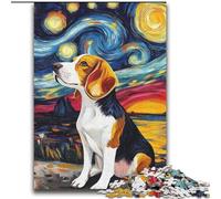 Puzzles Van Gogh Night Sky Beagle pour Adultes 2000 pièces, Jeux Amusants, Chaque pièce est Unique - Jeu Familial Stimulant (70x100cm)