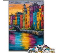 Puzzles Venise, Italie pour Adultes 1000 pièces, stimulent Le Cerveau, stimulent la Patience, Jouets addictifs, décoration Parfaite 50x75cm