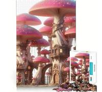Puzzles Village des Champignons pour Adultes, 1000 pièces, Logic Boost Toy Group Joy Premium Edge, Surprise d'anniversaire (38x26cm)