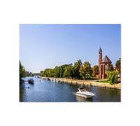 Puzzles，Ville Historique de Brandebourg an der Havel, Allemagne，Adultes Puzzle en Bois, Loisirs Divertissement Jeu Jouet-1000 Pièces（75x50cm）-R5