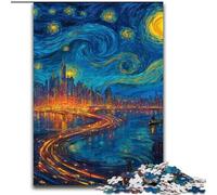 Puzzles Ville sous Le Ciel Nocturne 1000 pièces pour Adultes, Cadeaux pour 14 Ans et Plus Entraînez Votre Cerveau et Vos Mains Cadeaux de Noël (50x75cm)