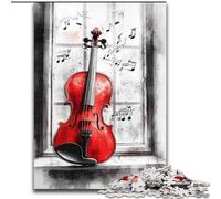 Puzzles Violon Rouge pour Adultes et Ados 1000 Pièces, Convient aux 14 Ans et Plus Amusement en Famille C'est Un pour Toute la Famille (26x38cm)