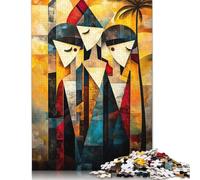 Puzzles Vision Cubiste Moderne des Trois Grâces pour Adultes 1000 Puzzles Puzzles pour Adultes Jeu Éducatif Défi Jouet 1000 pièces (75x50cm)