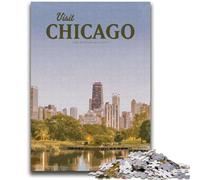 Puzzles Visit Chicago pour Adultes et Adolescents, 1000 pièces, défi d'intelligence cérébrale, Jouets addictifs, Cadeaux d'anniversaire pour Les 14 Ans et Plus, 2000 pièces (70x100cm)