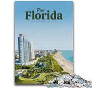 Puzzles Visit Florida pour Adultes : 1000 pièces (50x75cm), Jouets de Divertissement Familial, idéal comme Cadeau pour Toute la Famille