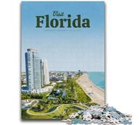 Puzzles Visit Florida pour Adultes 1000 pièces, Jouet éducatif Anti-Stress, idéal comme Cadeau pour Toute la Famille (1000 pièces, 26x38cm)