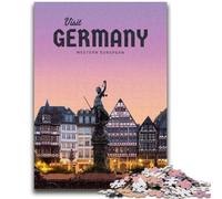 Puzzles Visit Germany 1000 pièces pour Adultes, Jeu Stimulant et Jeu Familial, Interaction Parent-Enfant, 1000 pièces (50x75cm)