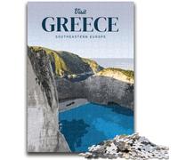 Puzzles Visit Greece 1000 pièces pour Adultes, Jeu Stimulant, idéal comme Cadeau pour Toute la Famille (1000 pièces, 50x75cm)