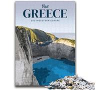 Puzzles Visit Greece pour Adultes, 1000 pièces, Jeu éducatif et décompressant pour Anniversaire et Noël (26x38cm)