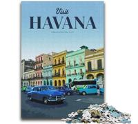 Puzzles Visit Havana 1000 pièces pour Adultes, Jeu éducatif et décompressant pour Anniversaire et Noël, 2000 pièces (70x100cm)