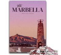 Puzzles Visit Marbella 1000 pièces pour Adolescents, Cadeau d'anniversaire pour Tuer Le Temps, Cadeaux, décoration Murale pour 14 Ans et Plus (50x75cm)
