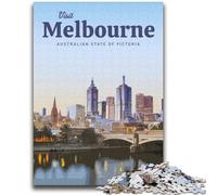 Puzzles Visit Melbourne 1000 pièces pour Adultes, Jeu Familial Anti-Stress, défi Difficile, Cadeaux pour Amis et Famille 2000 pièces (70x100cm)