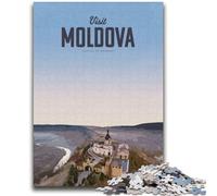 Puzzles Visit Moldova pour Adolescents 2000 pièces, Jeu Stimulant et Jeu Familial avec Affiche et fiche de Questions-réponses Assorties 2000 pièces (70x100cm)
