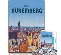 Puzzles Visit Nuremberg 1000 pièces pour Adolescents, Jeu Stimulant et Jeu Familial avec pièces entièrement emboîtables de Formes aléatoires 50x75cm