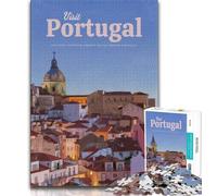 Puzzles Visit Portugal 1000 pièces pour Adolescents, Jeu Stimulant et décoration Murale familiale, Cadeaux d'anniversaire et de Noël Uniques 38x26cm