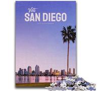 Puzzles Visit San Diego pour Adultes 1000 pièces, Jeu Stimulant et éducatif en Famille pour Anniversaire et Noël 1000 pièces (26x38cm)