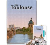 Puzzles Visit Toulouse pour Adolescents 1000 pièces, Difficile à compléter mais Amusant et Humoristique, Cadeau d'anniversaire, Cadeaux, Art Mural 50x75cm