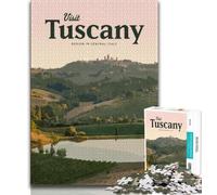 Puzzles Visit Tuscany pour Adolescents, 1000 pièces, Difficiles à réaliser, mais Amusants et Humoristiques, Cadeau d'anniversaire, Cadeaux, décoration Murale, 38x26cm