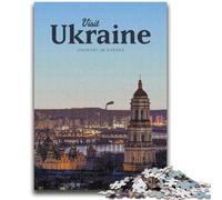Puzzles Visit Ukraine pour Adultes et Adolescents, 1000 pièces, défi d'intelligence cérébrale, Jouets addictifs, Cadeaux d'anniversaire pour Les 14 Ans et Plus, 1000 pièces (26x38cm)
