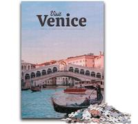 Puzzles Visit Venice 1000 pièces pour Adultes, Jeu Stimulant et Jeu Familial, Interaction Parent-Enfant, 1000 pièces (26x38cm)