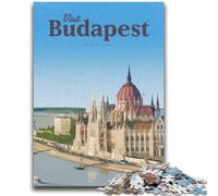 Puzzles « Visitez Budapest » pour Adolescents 1000 pièces, Cadeau d'anniversaire pour Tuer Le Temps, décoration Murale pour 14 Ans et Plus (50x75cm)