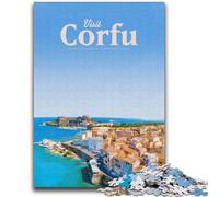 Puzzles Visitez Corfou 1000 pièces pour Adolescents, Cadeau d'anniversaire pour Tuer Le Temps, Cadeaux, décoration Murale pour 14 Ans et Plus (2000 pièces, 70x100cm)