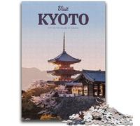 Puzzles Visitez Kyoto pour Adolescents 1000 Puzzles, pour Les 14 Ans et Plus Jeux Amusants Activités Amusantes à la Maison, Cadeaux d'anniversaire, Cadeaux de Voyage 1000 pièces (50x75cm)