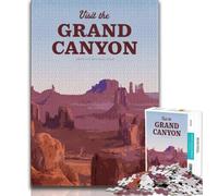 Puzzles Visitez Le Grand Canyon 1000 pièces pour Adultes et Adolescents, Jeu Stimulant et Jeu Familial idéal comme Cadeau pour Toute la Famille 38x26cm
