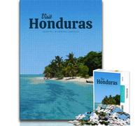 Puzzles Visitez Le Honduras pour Adultes 1000 pièces, Aidez Le Cerveau à exercer des Jouets addictifs pour cultiver la Patience Interaction Parent-Enfant 38x26cm